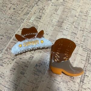 Cowboy Hat and Boot claw clip